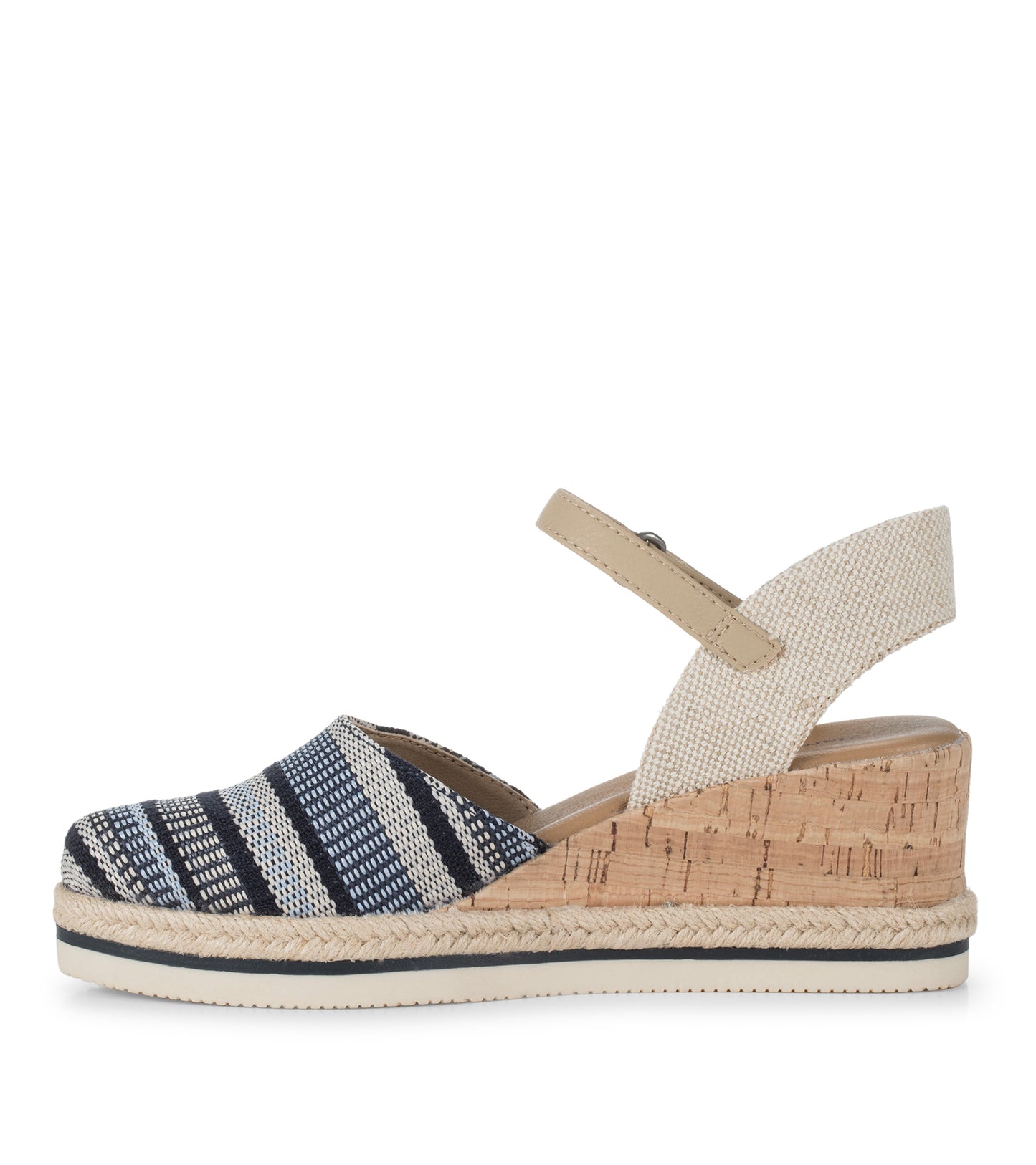 Alycia Closed Toe Wedge Sandal Navy Multi - Women