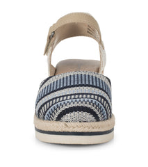 Alycia Closed Toe Wedge Sandal Navy Multi - Women