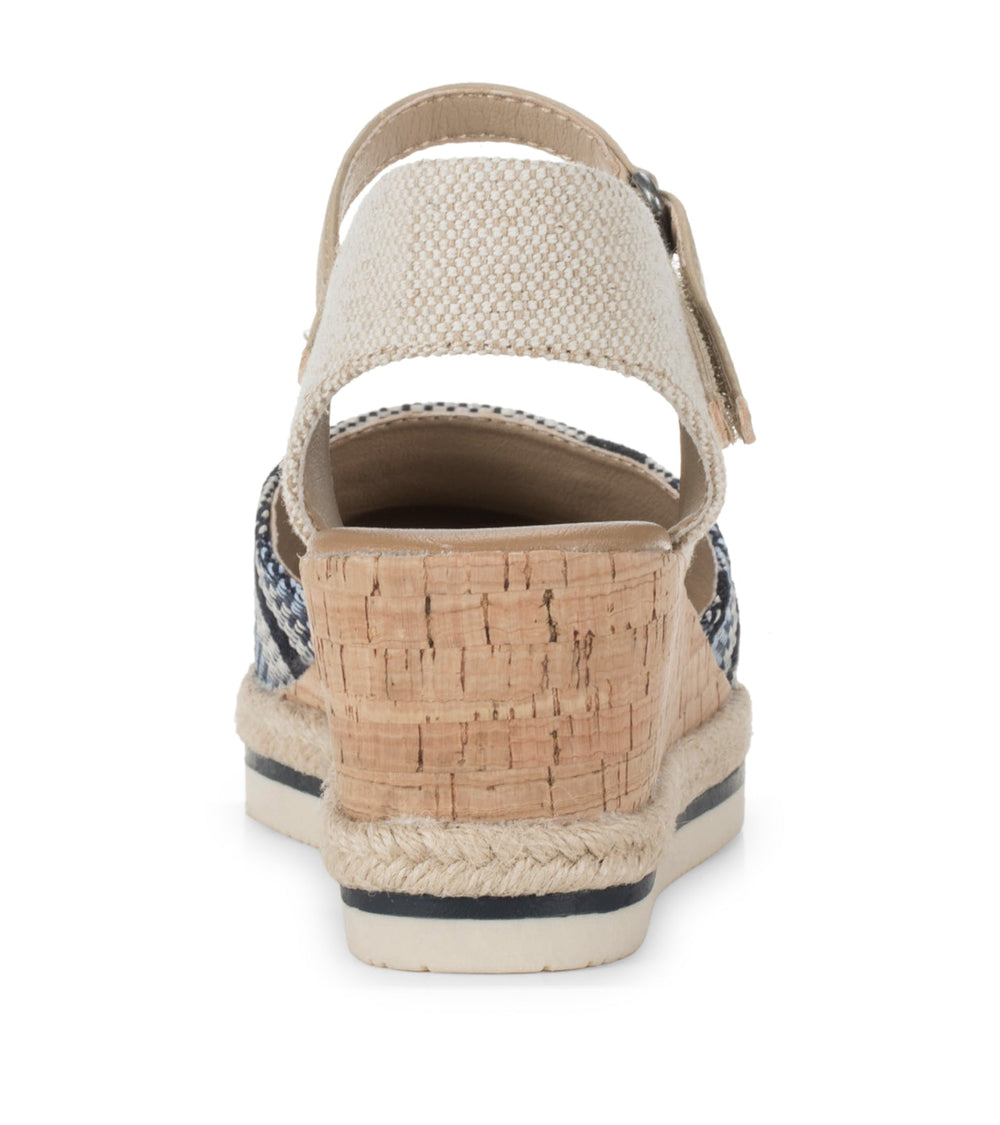 Alycia Closed Toe Wedge Sandal Navy Multi - Women