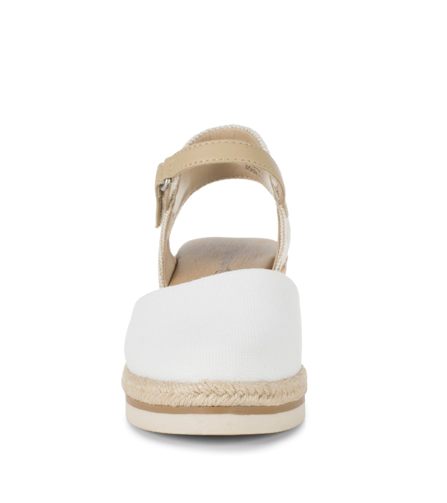 Alycia Closed Toe Wedge Sandal White - Women