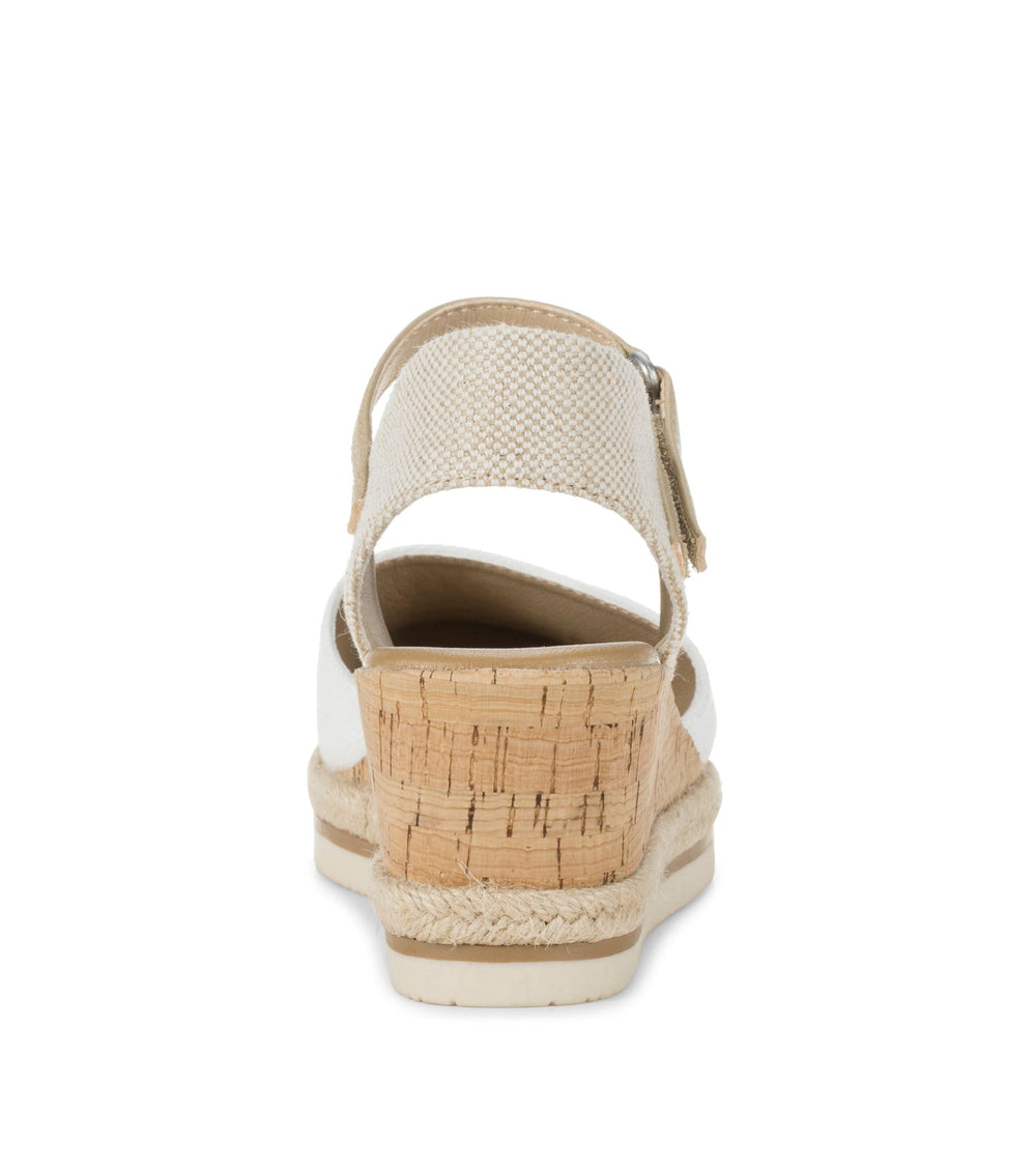 Alycia Closed Toe Wedge Sandal White - Women