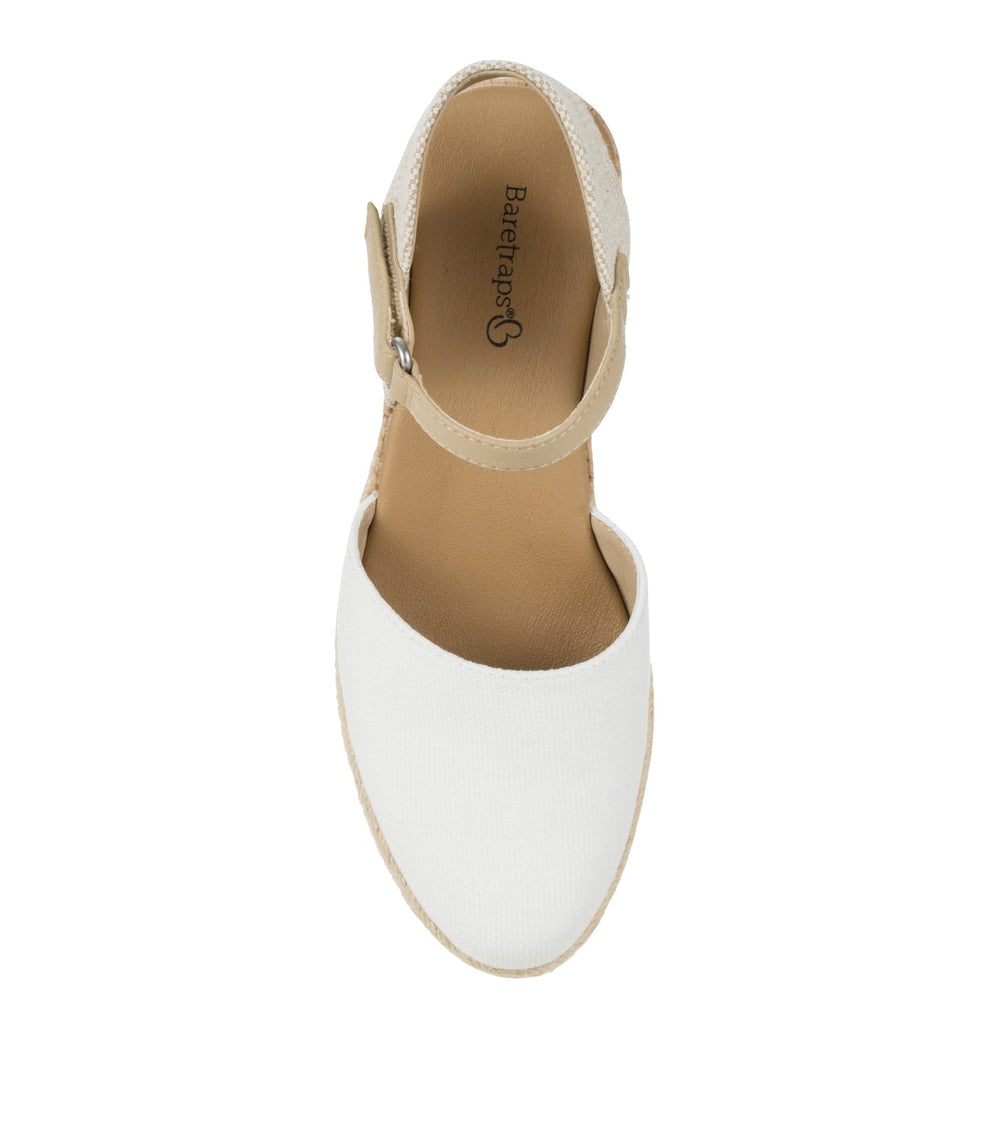 Alycia Closed Toe Wedge Sandal White - Women