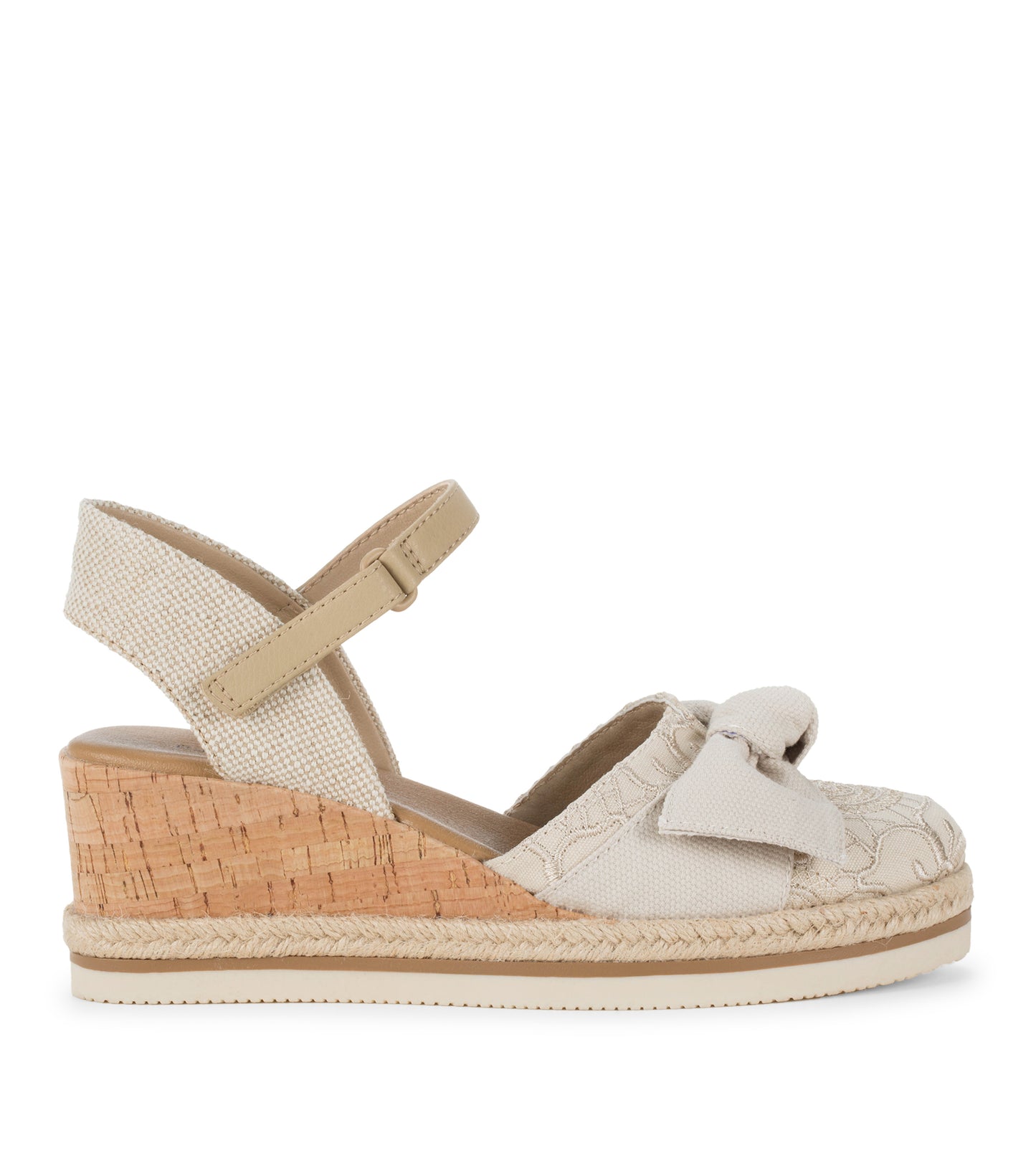 Arabelle Closed Toe Wedge Sandal Cream - Women