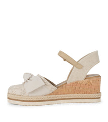 Arabelle Closed Toe Wedge Sandal Cream - Women