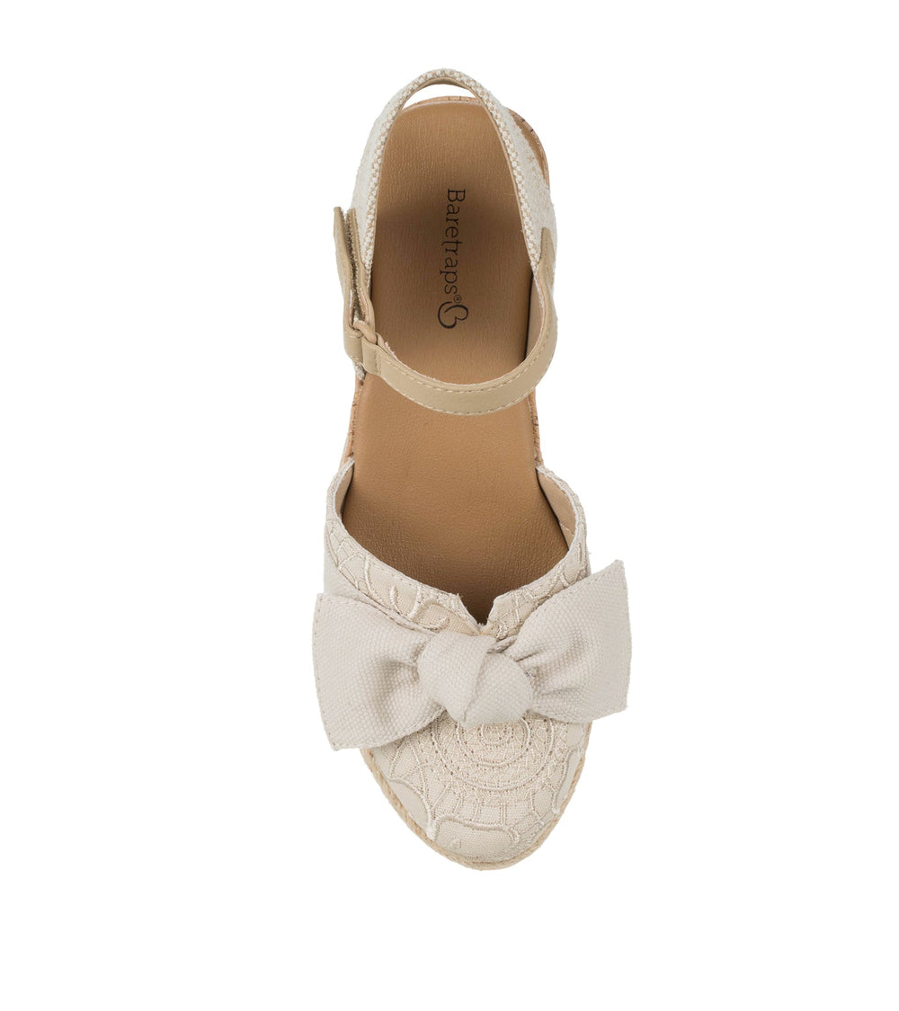 Arabelle Closed Toe Wedge Sandal Cream - Women
