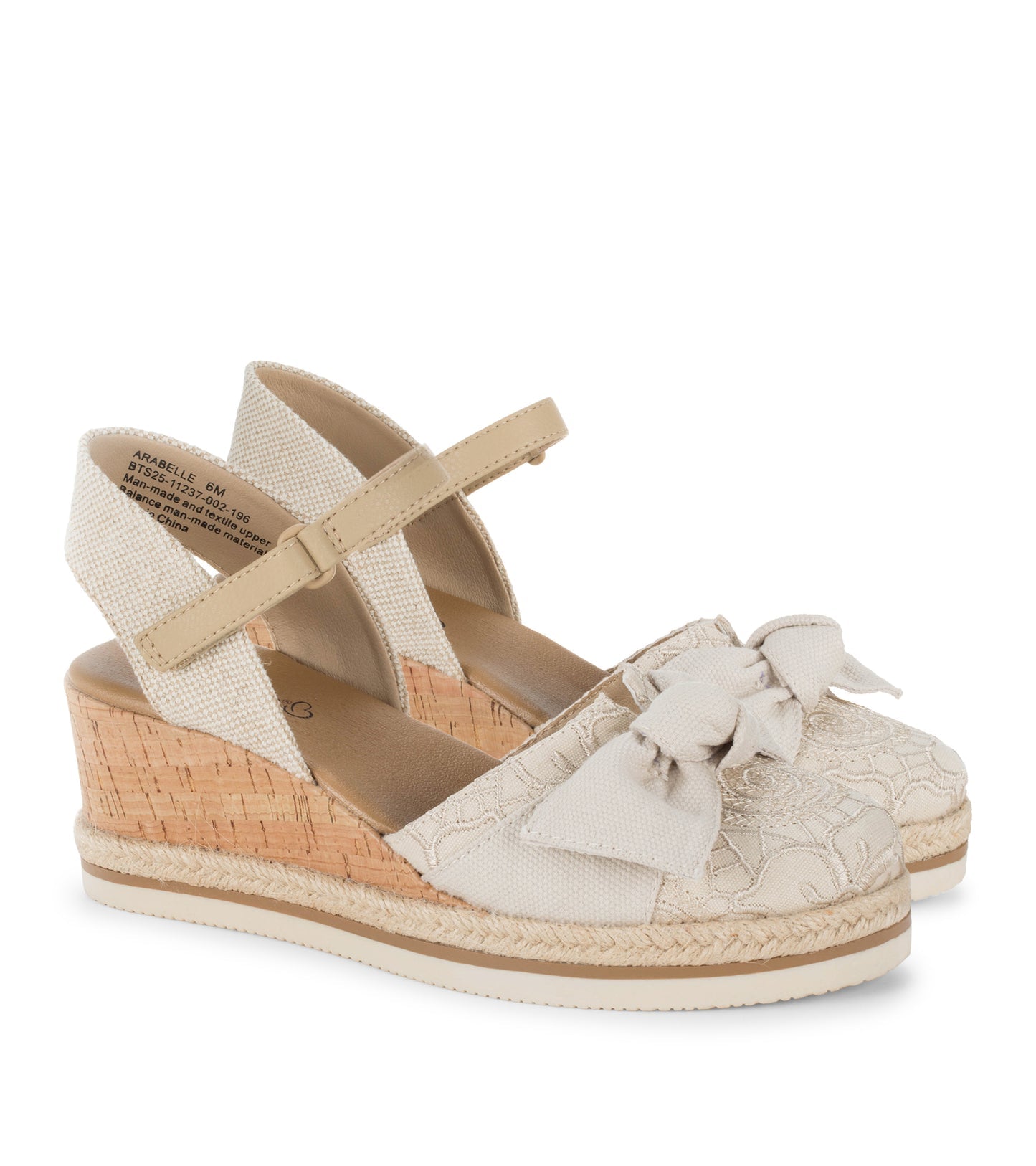 Arabelle Closed Toe Wedge Sandal Cream - Women