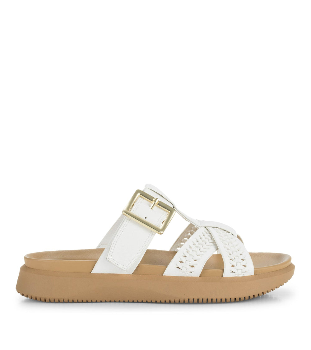 Emmery Slide Sandal White - Women