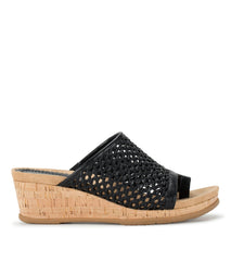 Faye Wedge Sandal Black - Women