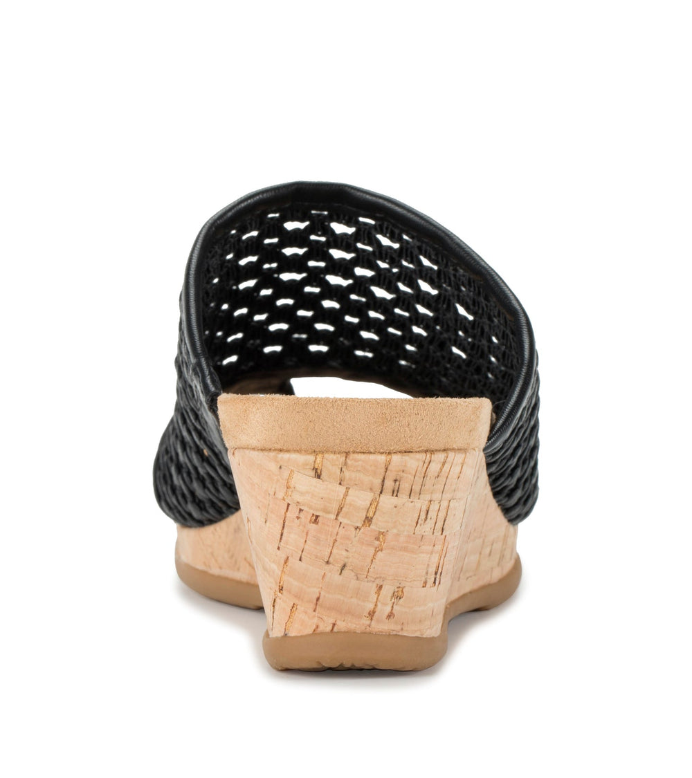 Faye Wedge Sandal Black - Women