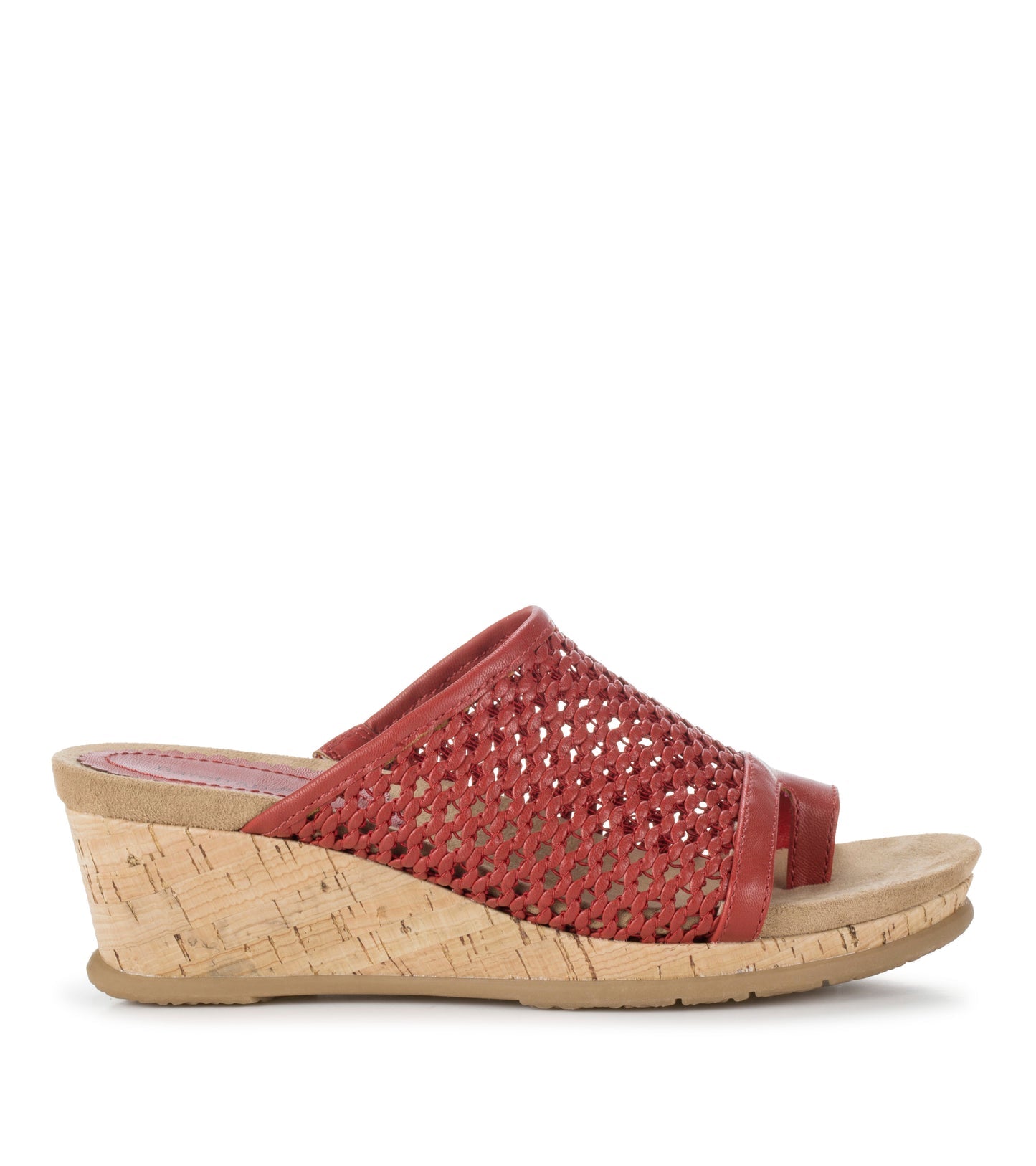 Faye Wedge Sandal Cherry Red - Women