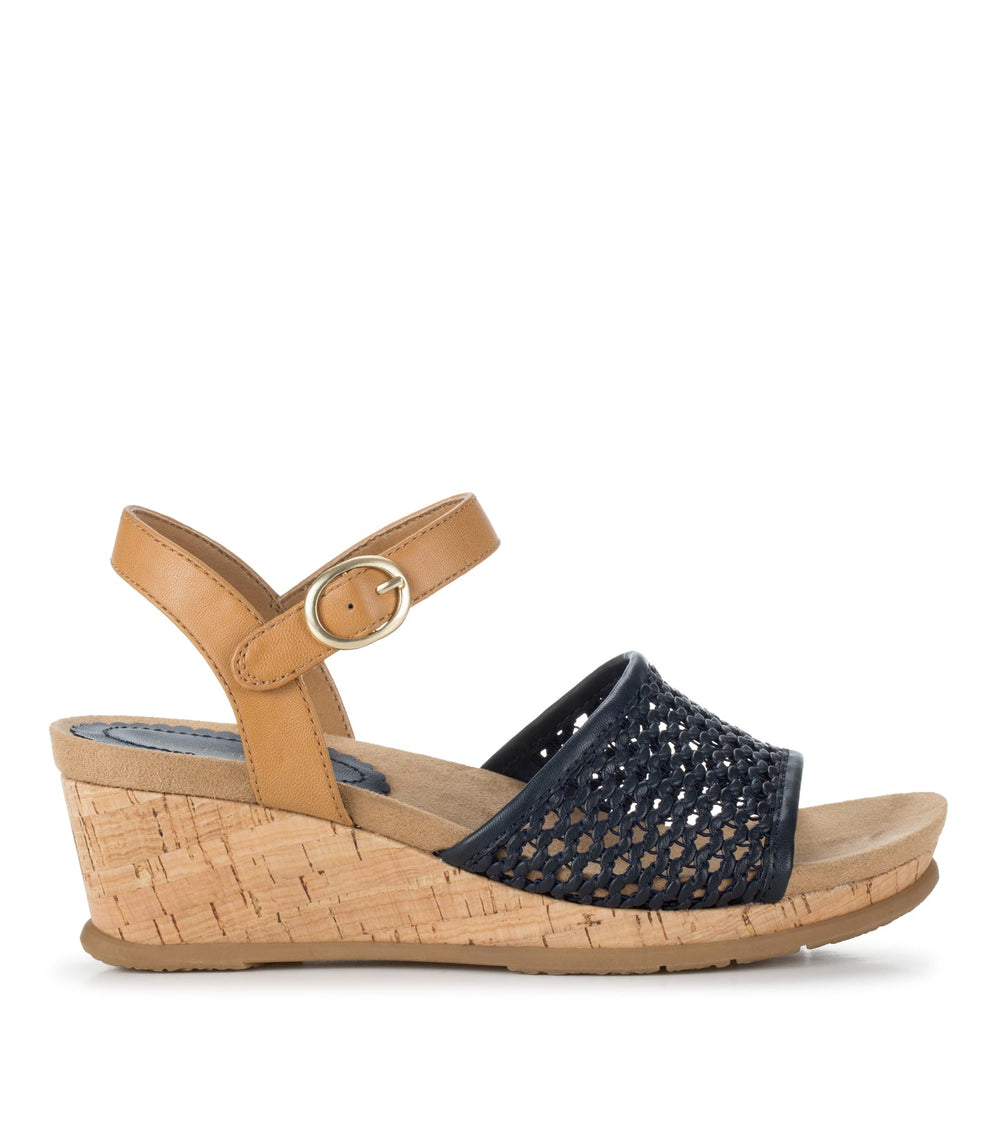 Fernelle Wedge Sandal Navy Blue - Women