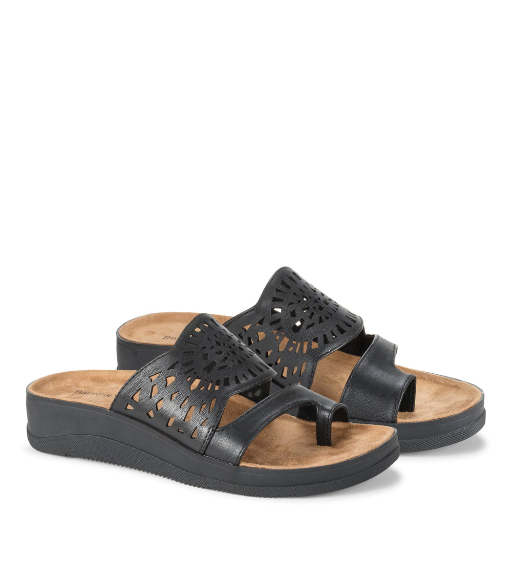 Flora Slide Sandal Black - Women