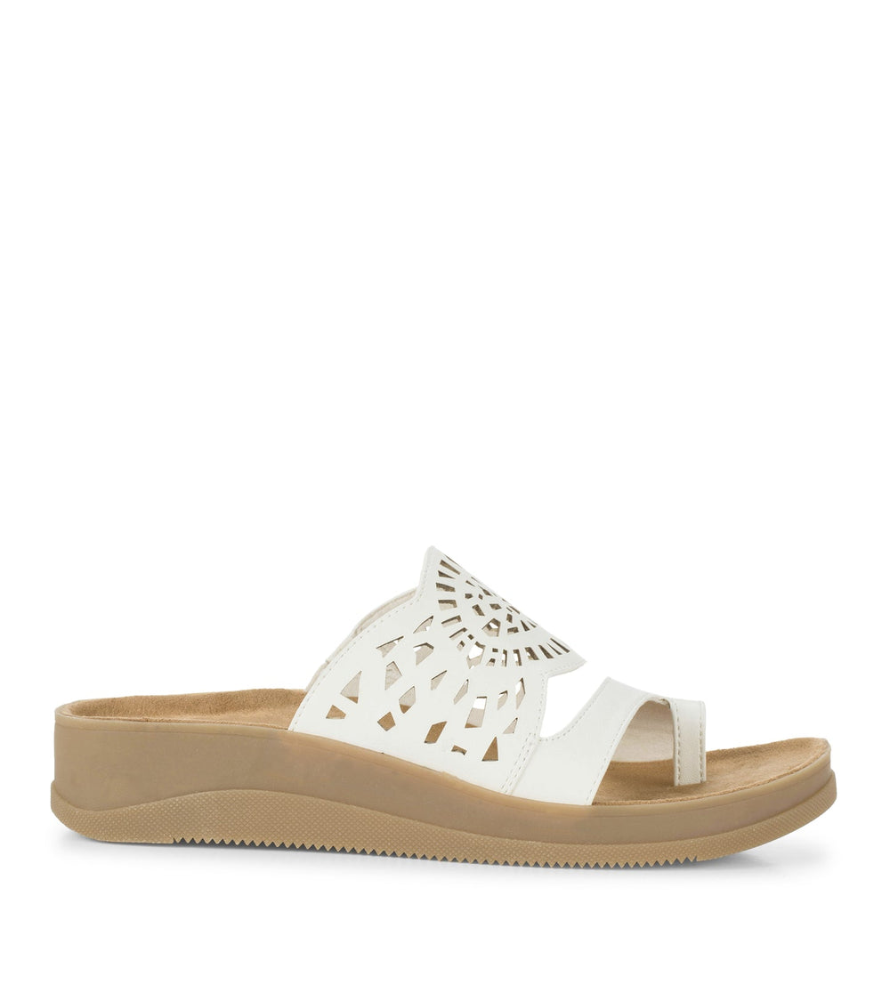 Flora Slide Sandal White - Women