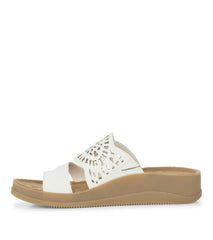 Flora Slide Sandal White - Women