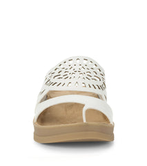 Flora Slide Sandal White - Women