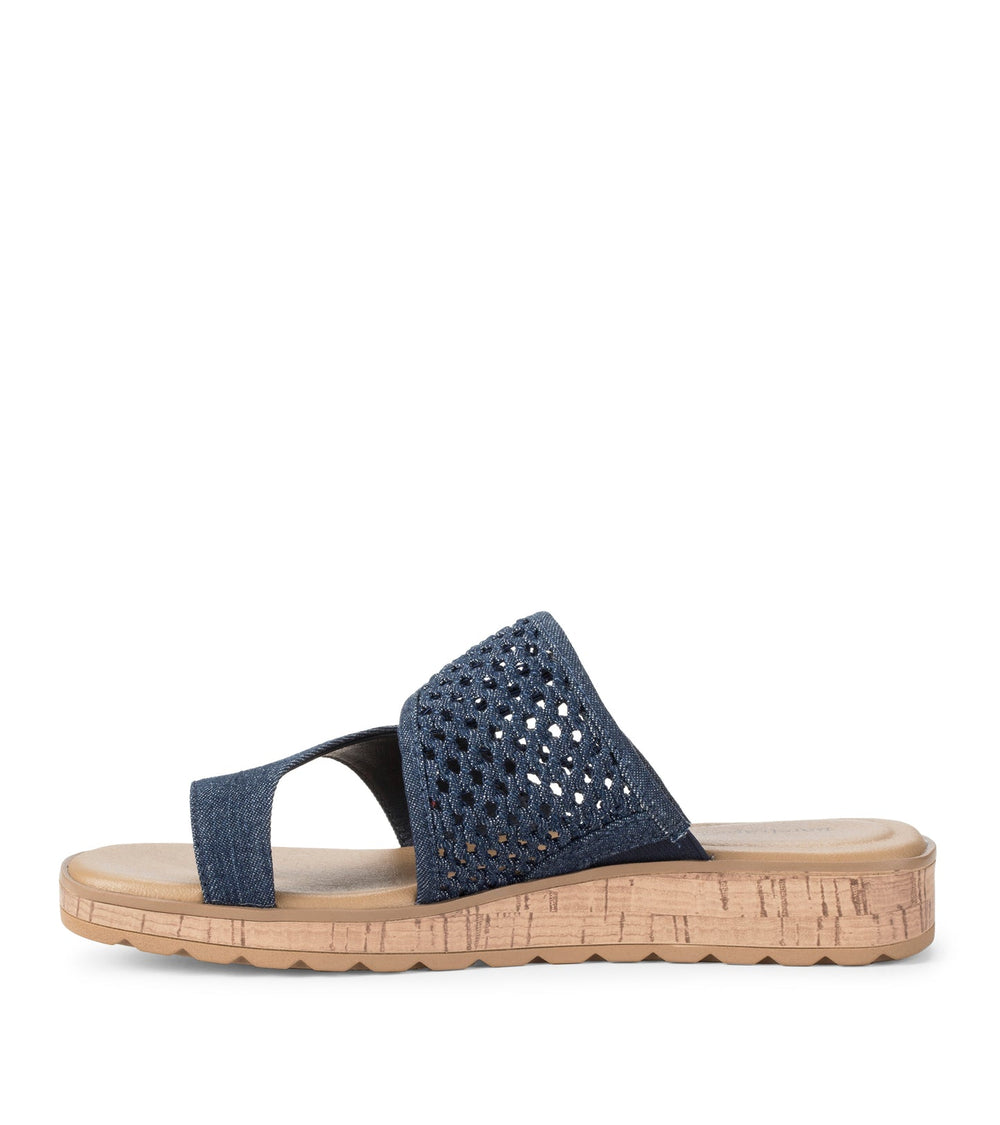 Gibby Slide Sandal Dark Denim - Women
