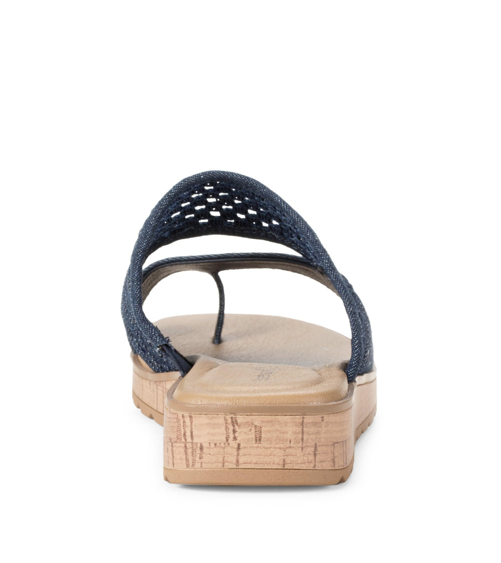 Gibby Slide Sandal Dark Denim - Women