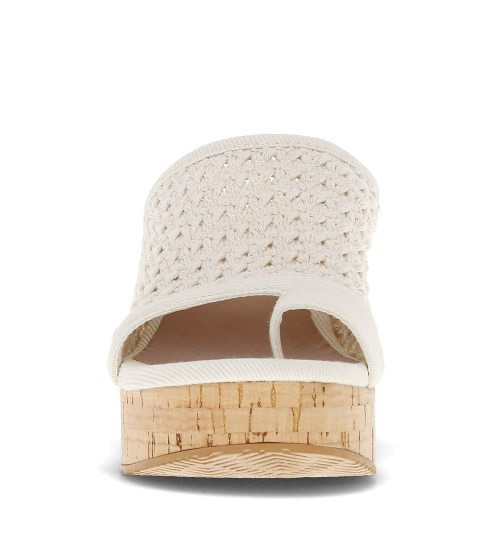 Maia Block Heel Sandal Natural - Women