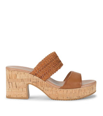 Myles Block Heel Sandal Dark Caramel - Women