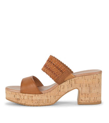 Myles Block Heel Sandal Dark Caramel - Women