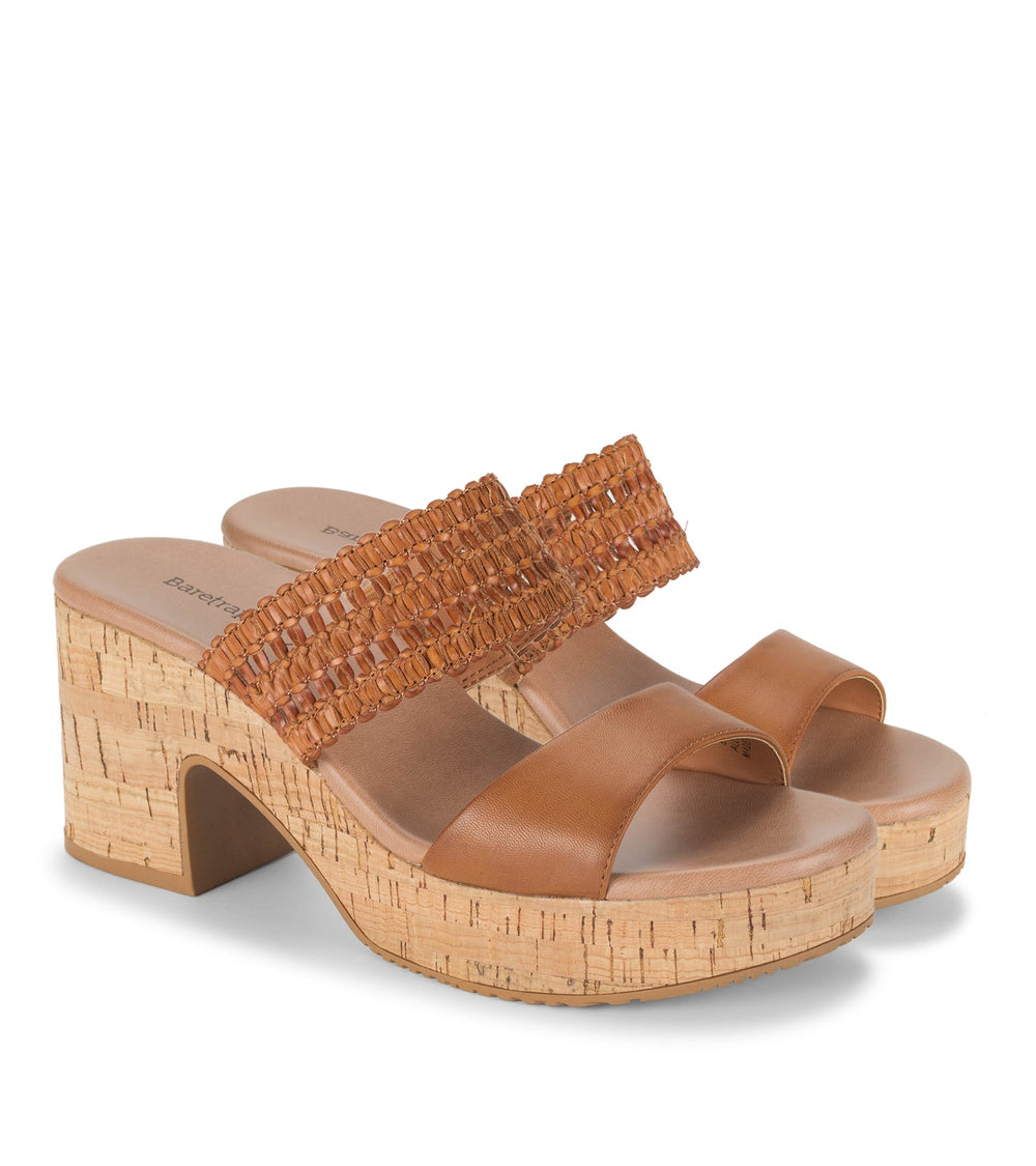 Myles Block Heel Sandal Dark Caramel - Women