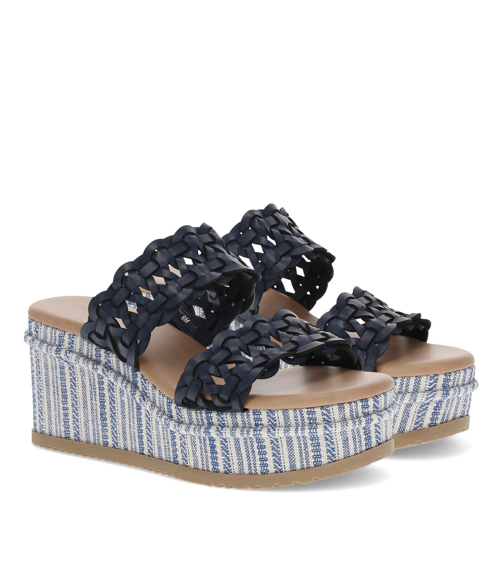 Skylar Wedge Sandal Dark Navy - Women