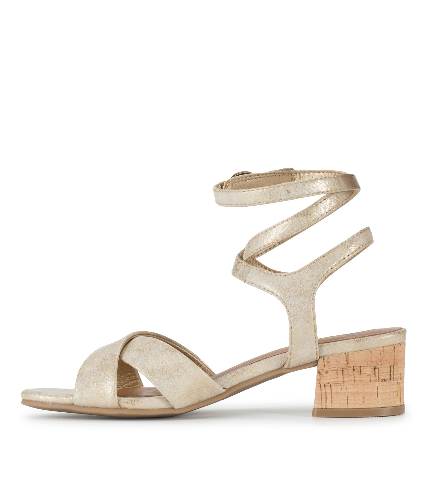 Vivian Block Heel Sandal Light Gold - Women