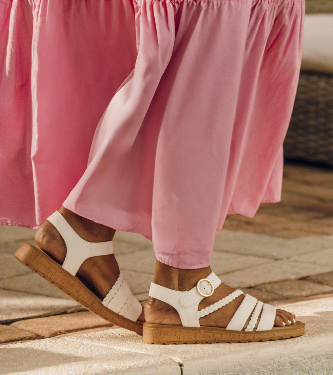 Gwyneth Slide Sandal White - Women