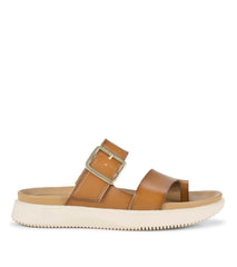 Eliza Slide Sandal Dark Caramel - Women