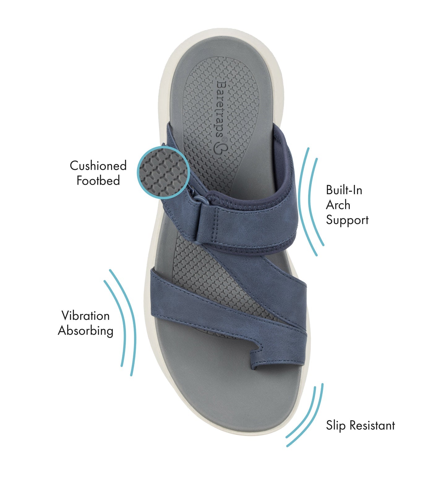 Jordy Slide Sandal Dark Navy - Women