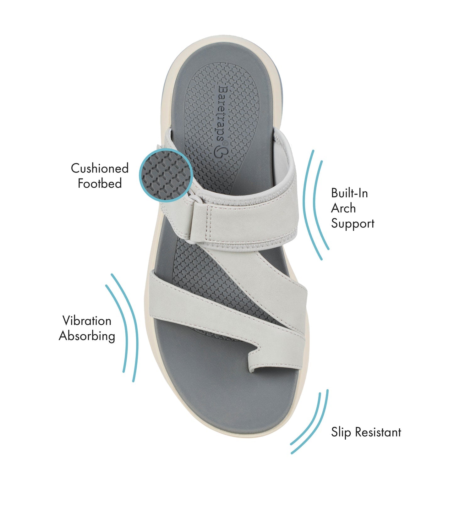 Jordy Slide Sandal Light Steel - Women