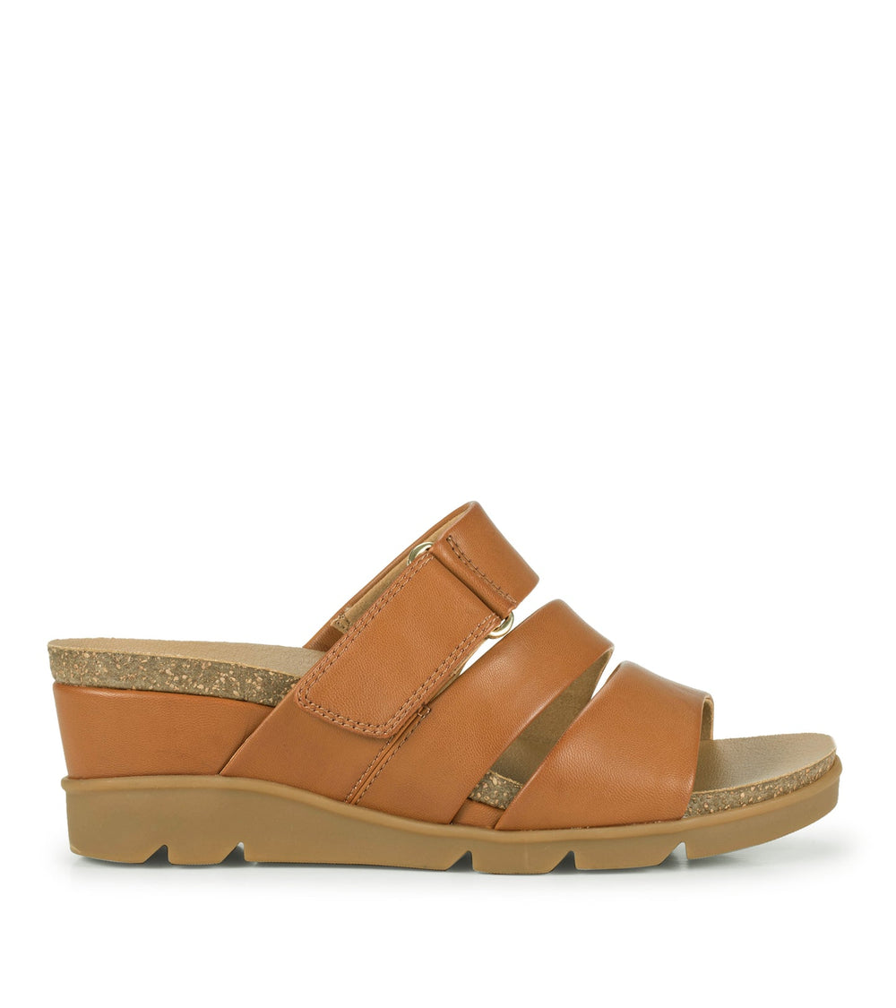 Michi Wedge Sandal Dark Caramel - Women