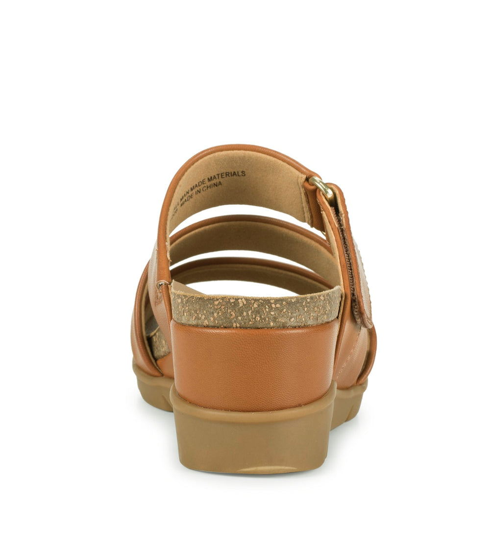 Michi Wedge Sandal Dark Caramel - Women