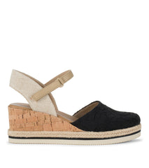 Alycia Closed Toe Wedge Sandal Black - Women