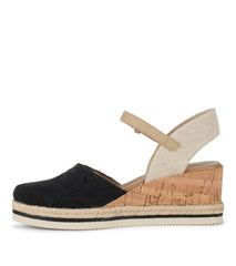 Alycia Closed Toe Wedge Sandal Black - Women