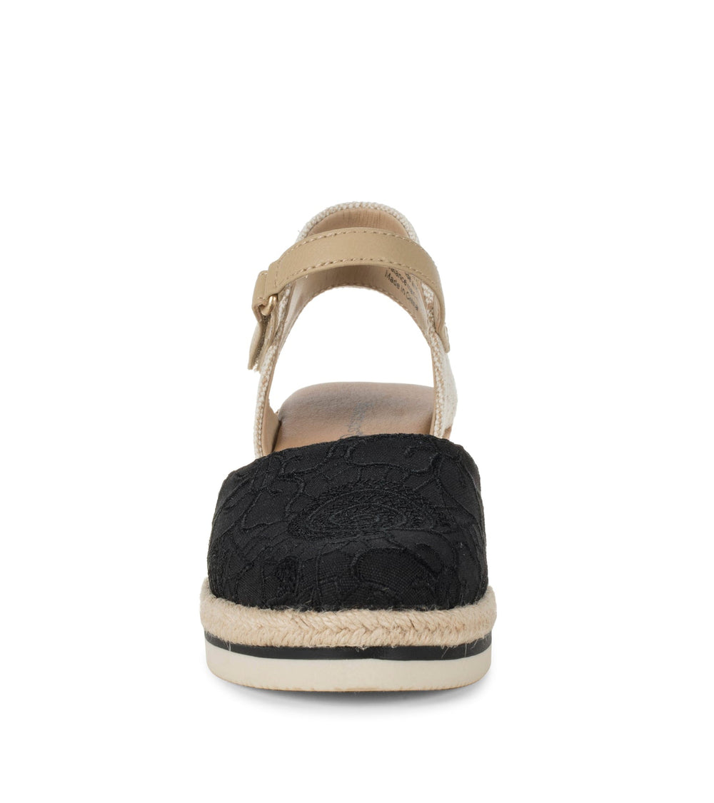 Alycia Closed Toe Wedge Sandal Black - Women