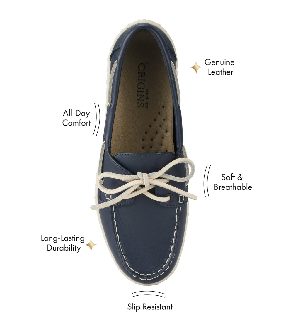 Beverlie Boat Shoe Navy Leather - Women