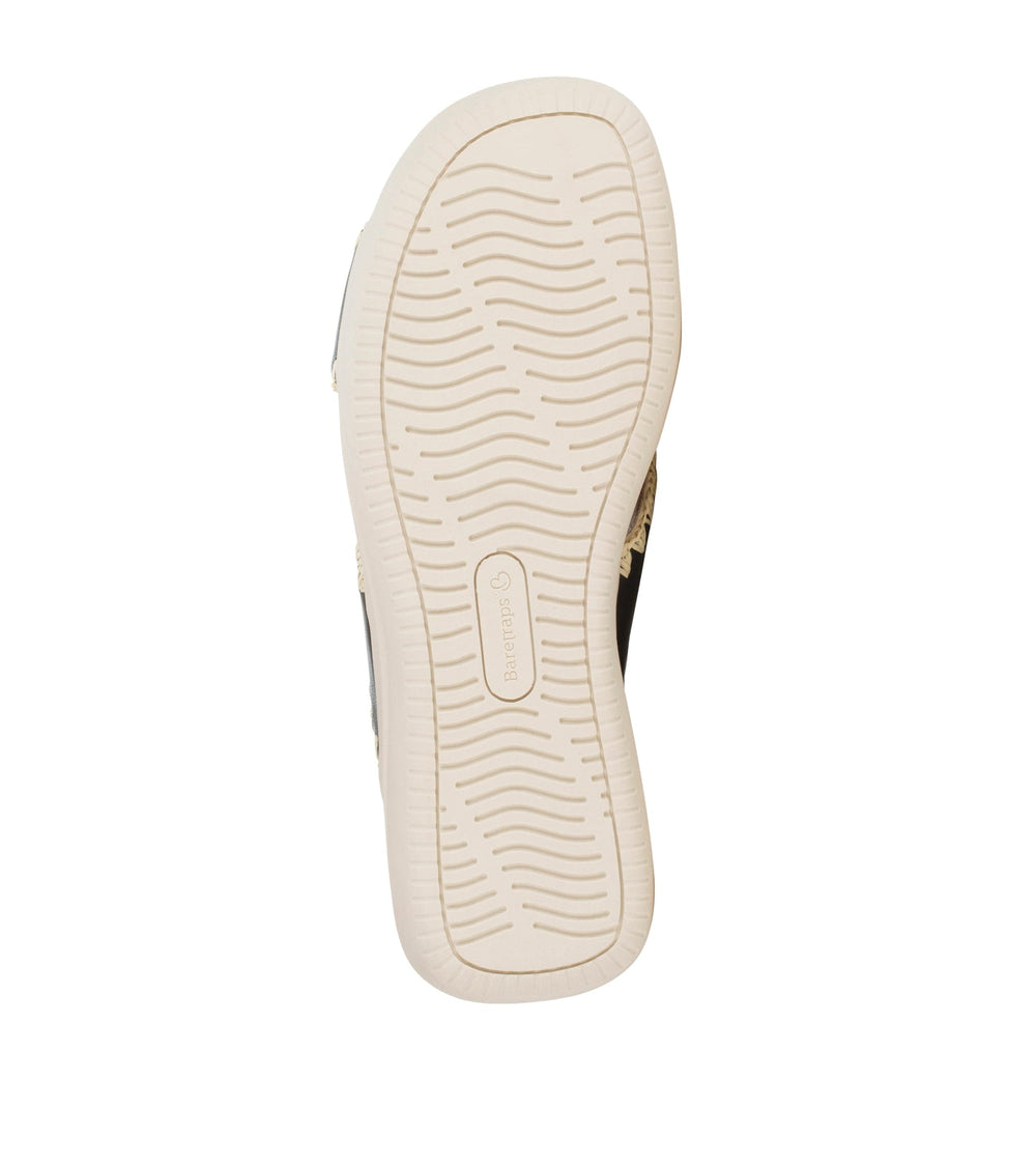 Dolinda Slide Sandal Black Leather - Women