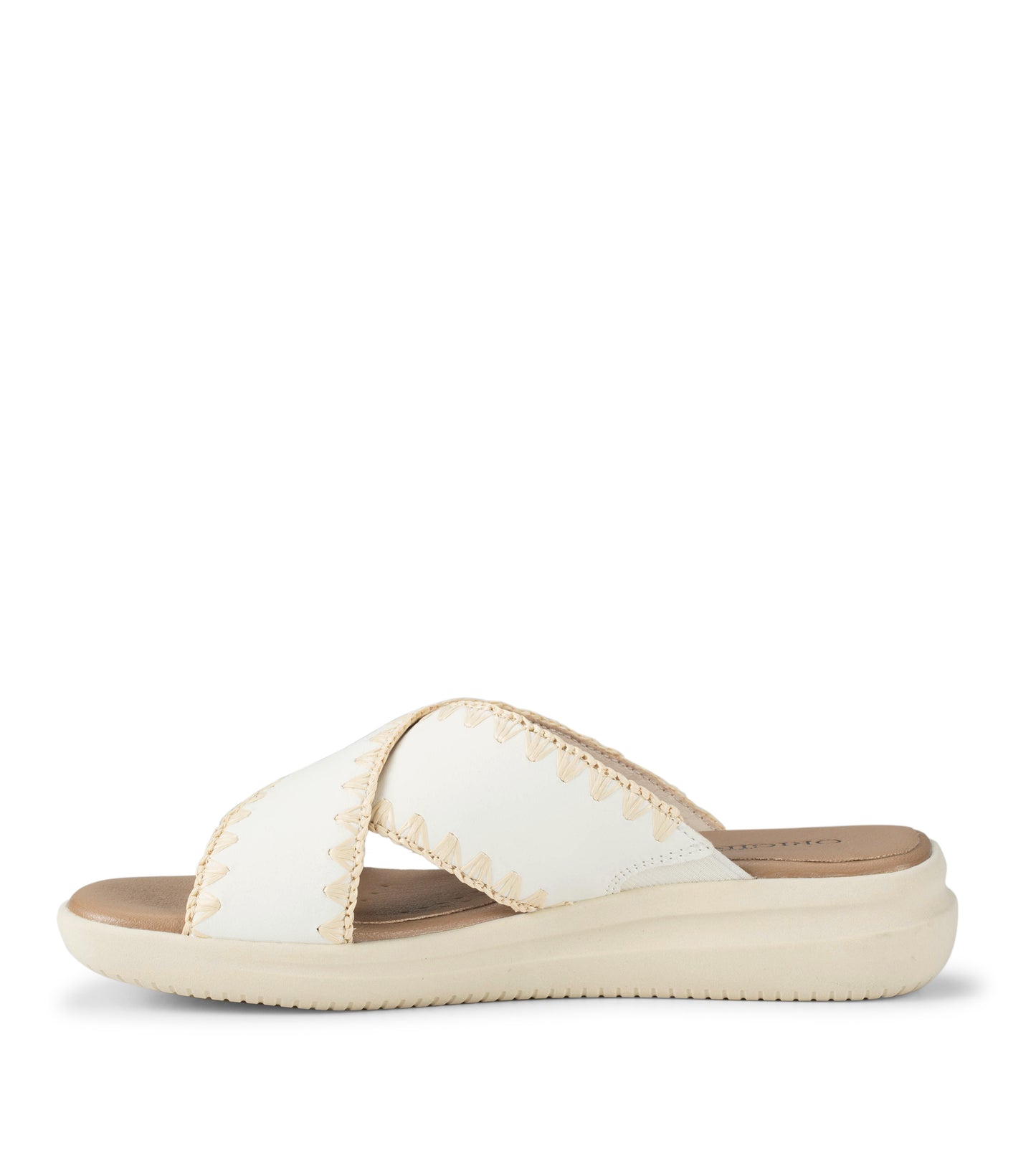 Dolinda Slide Sandal Off White Leather - Women