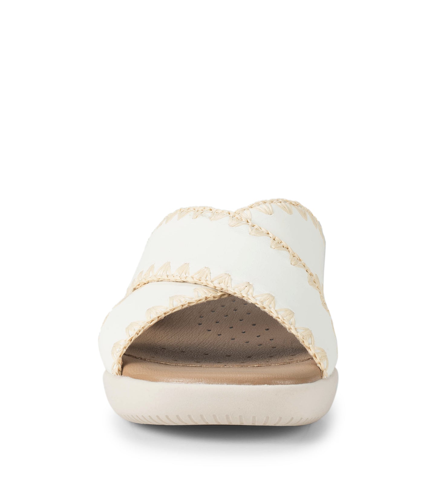 Dolinda Slide Sandal Off White Leather - Women