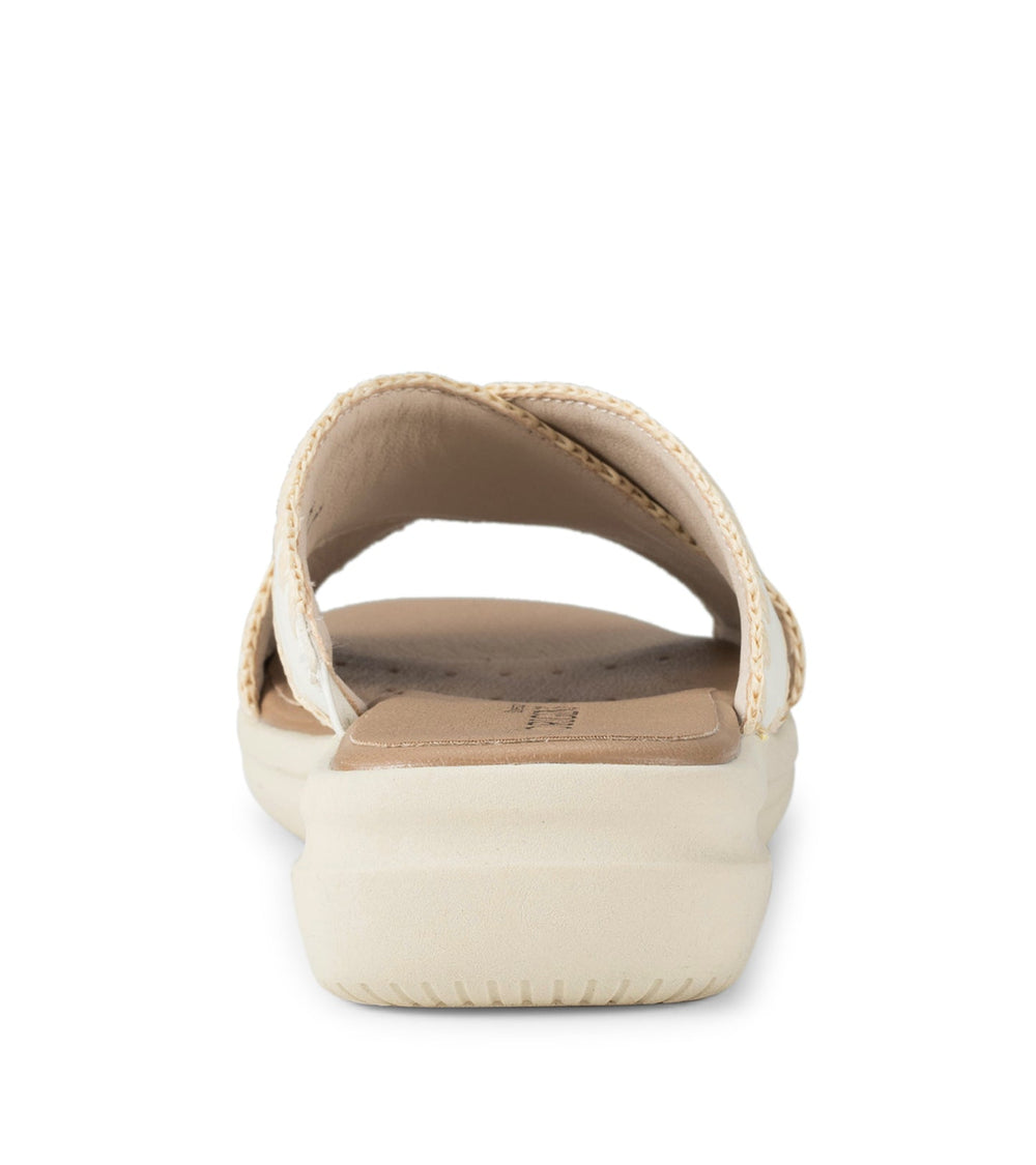 Dolinda Slide Sandal Off White Leather - Women