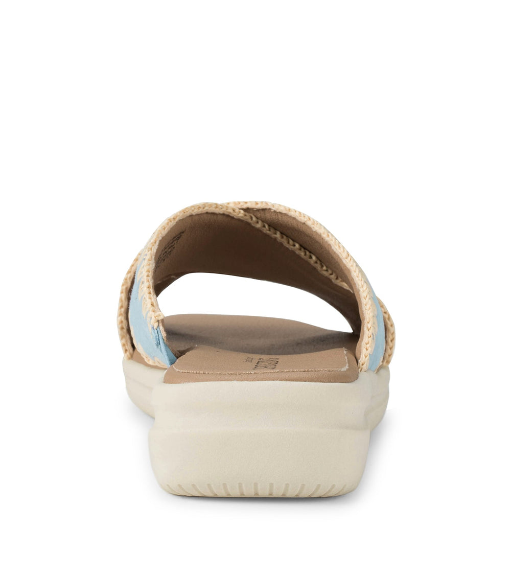 Dolinda Slide Sandal Sea Glass Blue Suede - Women