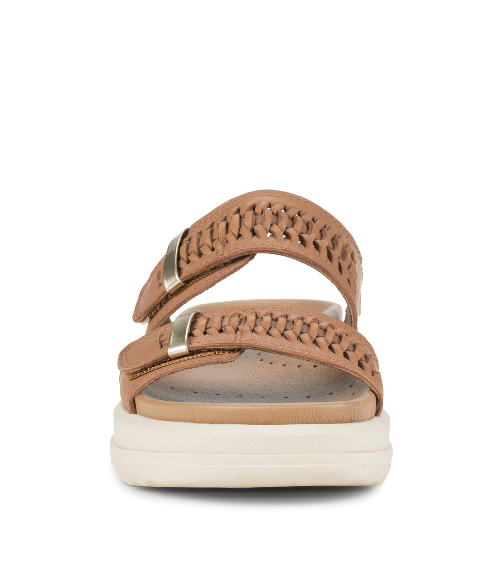 Haliah Slide Sandal Tan Leather - Women