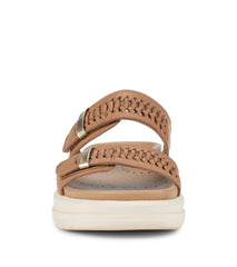 Haliah Slide Sandal Tan Leather - Women