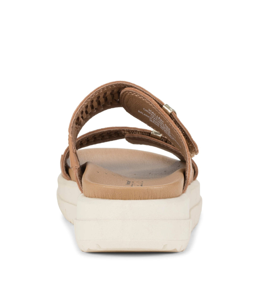 Haliah Slide Sandal Tan Leather - Women
