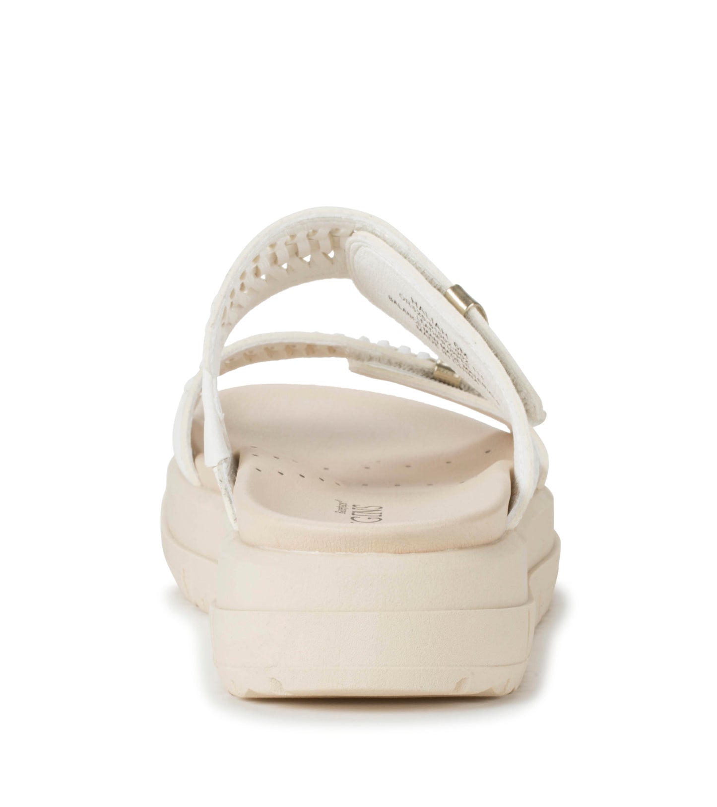 Haliah Slide Sandal White Leather - Women