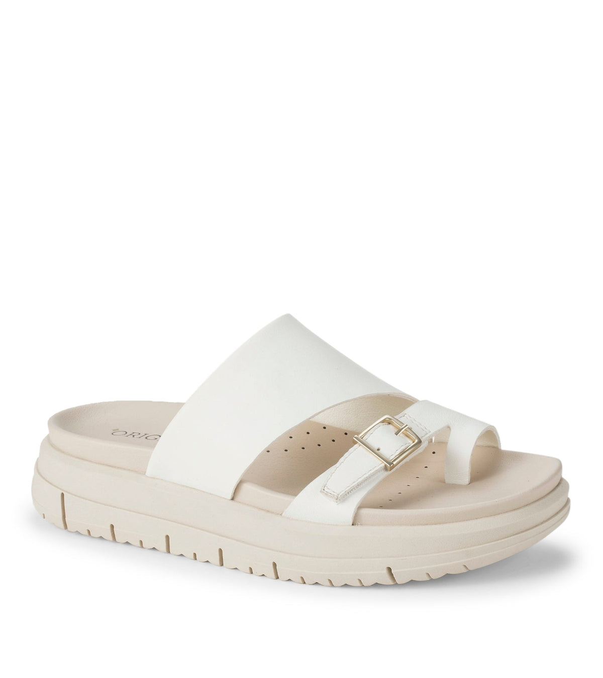 Henrika Slide Sandal Off White Leather - Women