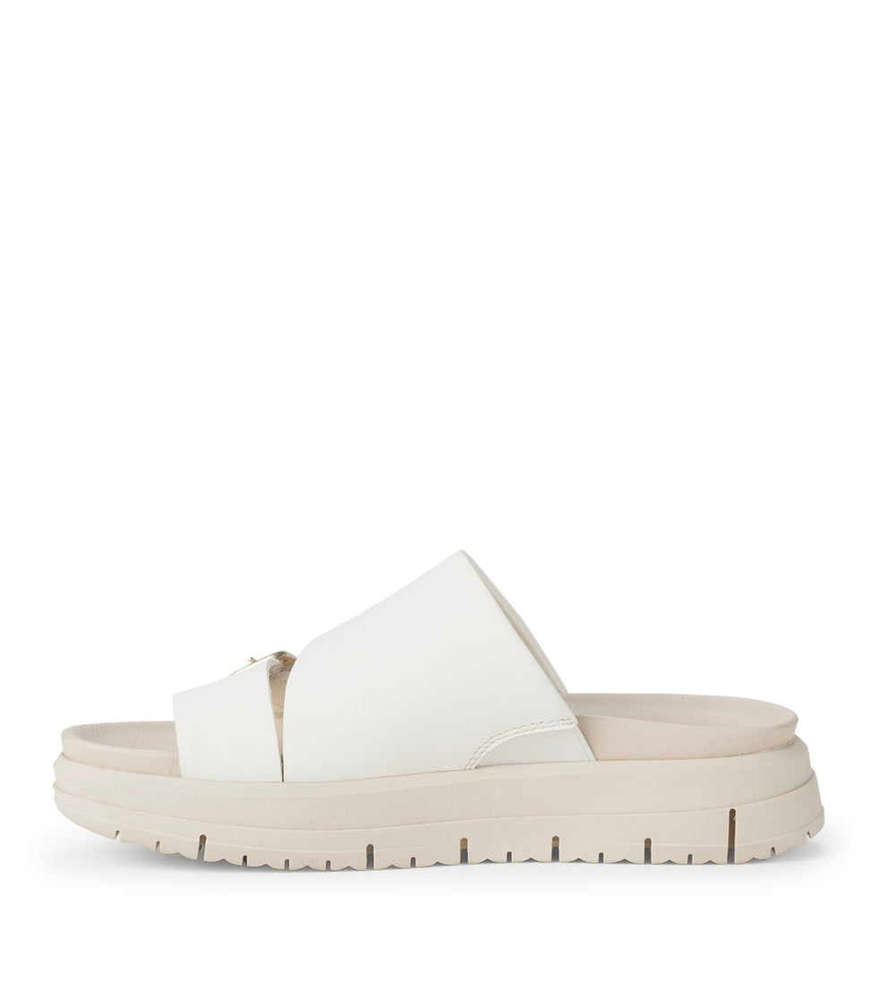 Henrika Slide Sandal Off White Leather - Women