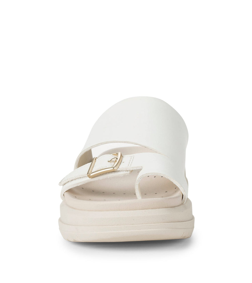 Henrika Slide Sandal Off White Leather - Women