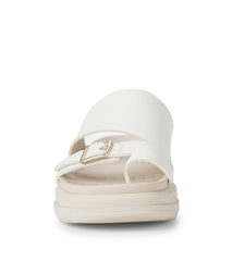 Henrika Slide Sandal Off White Leather - Women